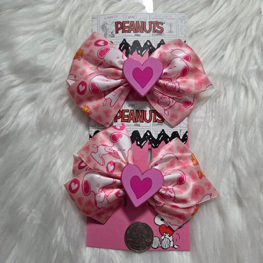 Peanuts Snoopy Heart Hair Barrettes